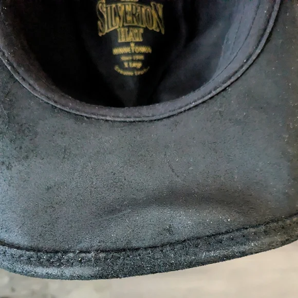 Minnetonka The Silverton Hat Black Leather Silver Concho Embellishments XL - Picture 10 of 13